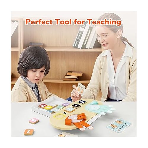  TOP BRIGHT Educational Learning Number Toy for Toddler - Finger Counting Math Toys, Homeschool Supplies for Math Manipulates, Teaching Early Education Toys for Kid Age 3+, Montessori Toy for Toddler