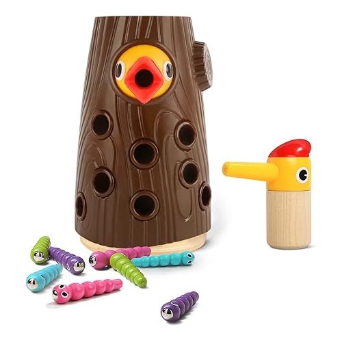  TOP BRIGHT Montessori Toys for 2 Year Olds - Magnetic Bird Feeding Game for Fine Motor Skills Development for Boys and Girls