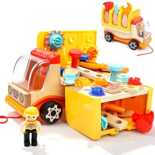  TOP BRIGHT Toddler Tools Set Toys for 2 3 Year Old Boy Gifts Kids Toy Truck