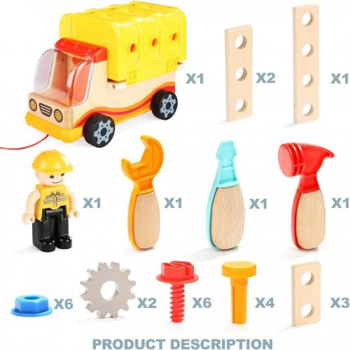  TOP BRIGHT Toddler Tools Set Toys for 2 3 Year Old Boy Gifts Kids Toy Truck