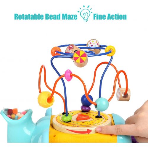  TOP BRIGHT Activity Cube Toys - Baby Toys with Bead Maze for Toddlers 1 2 Year Old Boy and Girl Gifts