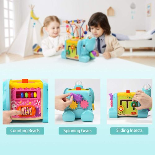  TOP BRIGHT Activity Cube Toys - Baby Toys with Bead Maze for Toddlers 1 2 Year Old Boy and Girl Gifts