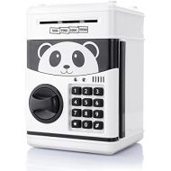 [아마존베스트]TOPBRY Cartoon Piggy Bank Cash Coin Can Password Electronic Money Bank Safe Saving Box ATM Bank Safe Locks Panda Smart Voice Prompt Money Piggy Box