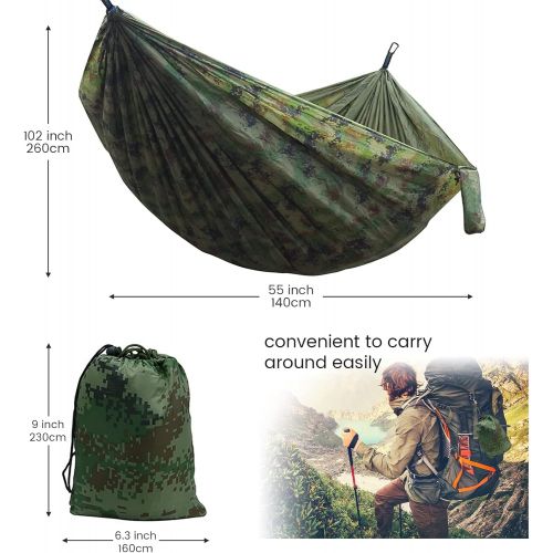  TOPCHANCES Upgrade Ultralight Portable Nylon Camping Hammock with Mosquito Net,Tree Straps and Rain Fly Tent Tarp for Outdoor Hammock Camping