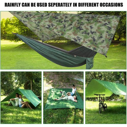  TOPCHANCES Upgrade Ultralight Portable Nylon Camping Hammock with Mosquito Net,Tree Straps and Rain Fly Tent Tarp for Outdoor Hammock Camping