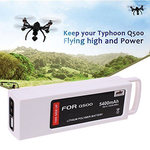  TOPCHANCES Q500 Drone Battery , 5400mAh 11.1V LiPO Battery with Charging Protection Function Compatible with Yuneec Typhoon Q500 Q500+ Typhoon 4K Typhoon G RC Quadcopter and Q500 Gopro Multic