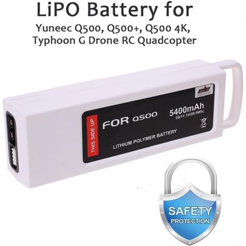  TOPCHANCES Q500 Drone Battery , 5400mAh 11.1V LiPO Battery with Charging Protection Function Compatible with Yuneec Typhoon Q500 Q500+ Typhoon 4K Typhoon G RC Quadcopter and Q500 Gopro Multic