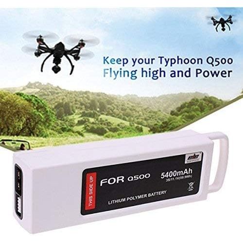  TOPCHANCES Q500 Drone Battery , 5400mAh 11.1V LiPO Battery with Charging Protection Function Compatible with Yuneec Typhoon Q500 Q500+ Typhoon 4K Typhoon G RC Quadcopter and Q500 Gopro Multic