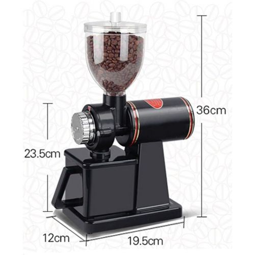  TOPCHANCES 220W Automatic Electric Burr Coffee Grinder Mill Grinder Coffee Bean Powder Grinding Machine 8 Speeds 120g/min -110V (Black)