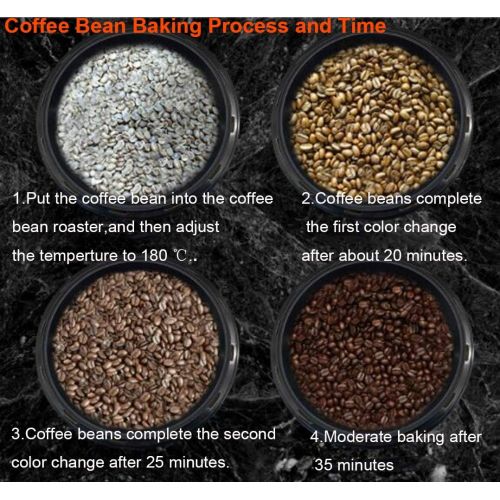  TOPCHANCES Coffee Roaster Machine, 750g Electric Non-Stick Coffee Bean Roasting Machine for Househeld Coffe Shop Use -110V