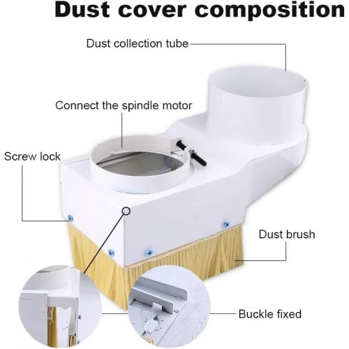  [아마존베스트]TOPCHANCES Spindle Dust Shoe Cover Cleaner for CNC Router Engraving Milling Machine (100mm)