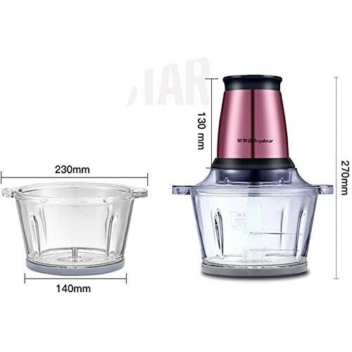  TOPCHANCES Household Mini Electric Meat Grinder 500W Multi-function Automatic Quick Mince Mini Stainless Steel Meats Mincer Vegetable Fruit Mixer Chopper Food Grinding Mincing Mach