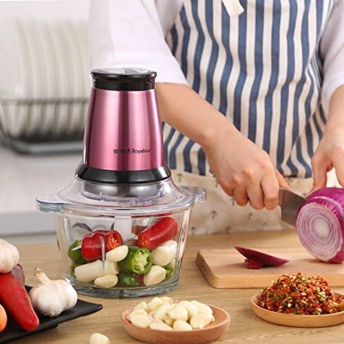  TOPCHANCES Household Mini Electric Meat Grinder 500W Multi-function Automatic Quick Mince Mini Stainless Steel Meats Mincer Vegetable Fruit Mixer Chopper Food Grinding Mincing Mach