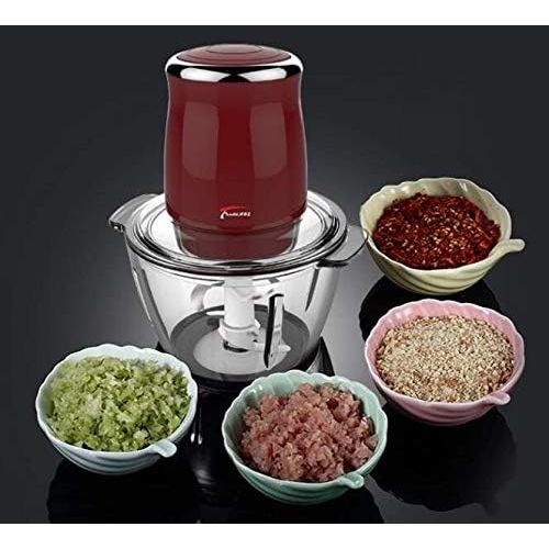  TOPCHANCES Household Mini Electric Meat Grinder 500W Multi-function Automatic Quick Mince Mini Stainless Steel Meats Mincer Vegetable Fruit Mixer Chopper Food Grinding Mincing Mach