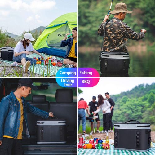  TOPCHANCES Small Cooler 19 Quart Soft Waterproof Portable Insulated Cooler Bag for Travel Car Outdoor Milk Drink Food Storage