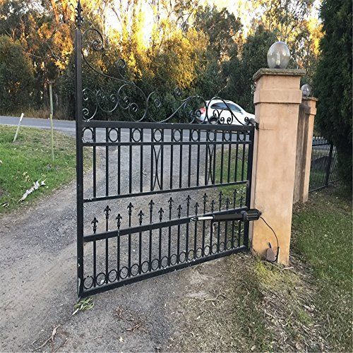  TOPENS A8S Solar Automatic Gate Opener for Single Swing Gate Up to 850lbs or 18 Feet Gate Operator Solar Controller Included