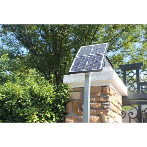  TOPENS A8S Solar Automatic Gate Opener for Single Swing Gate Up to 850lbs or 18 Feet Gate Operator Solar Controller Included