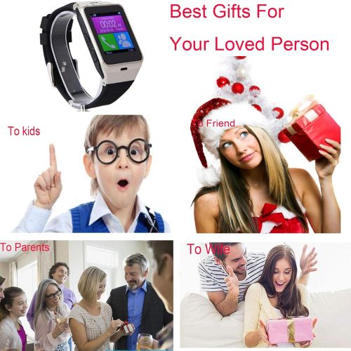  TOPEPOP Smart Watch Anti Lost Bluetooth Wristwatch Pedometer Activity Tracker Sports Smartwatch Music Wristband Compatible with Men Women Boys Android Phones Samsung Galaxy S9 S8 S7 Huawei