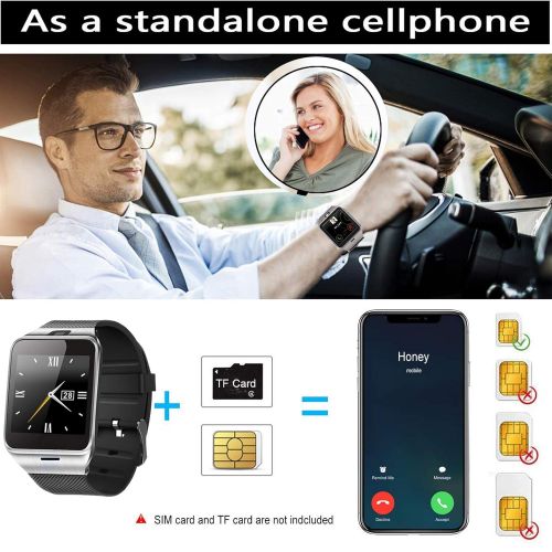  TOPEPOP Smart Watch Anti Lost Bluetooth Wristwatch Pedometer Activity Tracker Sports Smartwatch Music Wristband Compatible with Men Women Boys Android Phones Samsung Galaxy S9 S8 S7 Huawei