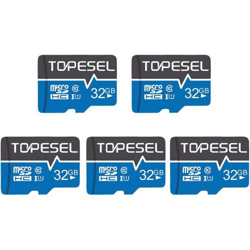  TOPESEL 32GB Micro SD Card 5 Pack Memory Cards Micro SDHC UHS-I TF Card Class 10 for Camera/Drone/Dash Cam(5 Pack U1 32GB)