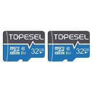 TOPESEL 32GB Micro SD Card 2 Pack Memory Cards Micro SDHC UHS-I TF Card Class 10 for Camera/Drone/Dash Cam(2 Pack U1 32GB)