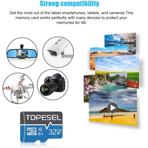  TOPESEL 32GB Micro SD Card 2 Pack Memory Cards Micro SDHC UHS-I TF Card Class 10 for Camera/Drone/Dash Cam(2 Pack U1 32GB)