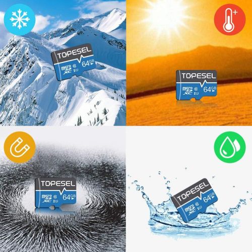  TOPESEL 64GB Micro SD Card SDXC 2 Pack Memory Cards UHS-I TF Card Class 10 for Camera/Phone/Nintendo-Switch/Galaxy/Drone/Dash Cam/GOPRO/Tablet/PC/Computer(2 Pack U1 64GB)