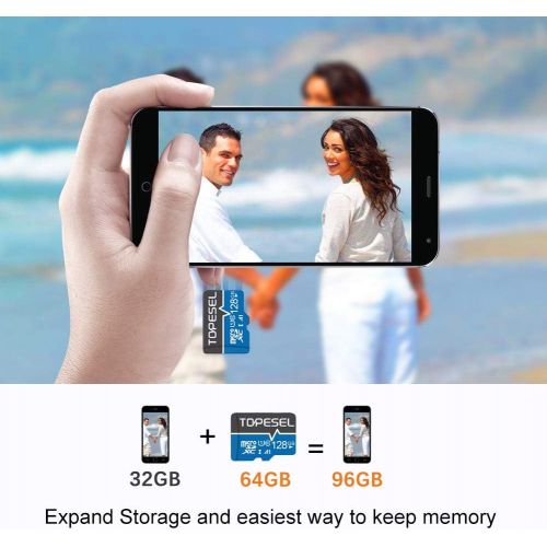  TOPESEL 128GB Micro SD Card SDXC Memory Cards UHS-I TF Card Class 10 for Camera/Phone/Nintendo-Switch/Galaxy/Drone/Dash Cam/GOPRO/Tablet/PC/Computer(1 Pack U1 128GB)