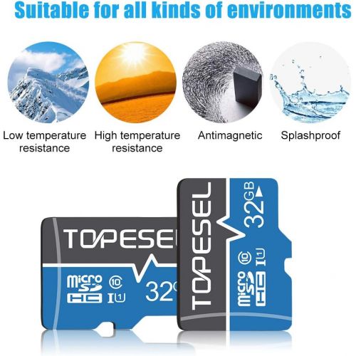  TOPESEL 32GB Micro SD Card UHS-I Speed up to 80m/s,Memory Card Micro SDHC,Class 10,U1 for Camera/Phone/Nintendo-Switch/Galaxy/Drone/Dash Cam/GOPRO/Tablet/PC/Computer