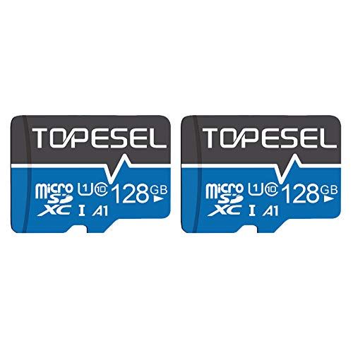  TOPESEL 128GB Micro SD Card SDXC 2 Pack Memory Cards UHS-I TF Card Class 10 for Camera/Phone/Nintendo-Switch/Galaxy/Drone/Dash Cam/GOPRO/Tablet/PC/Computer(2 Pack U1 128GB)