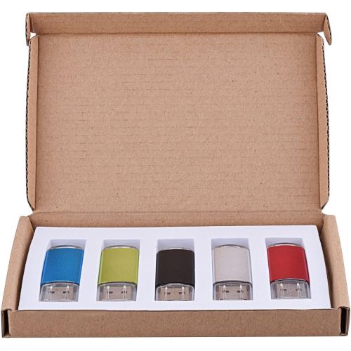  TOPESEL 5 Pack 32GB USB 2.0 Flash Drive Memory Stick Thumb Drives (5 Mixed Colors: Black Blue Green Red Silver)