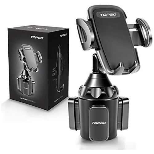  [아마존베스트]TOPGO [Upgraded] Car Cup Holder Phone Mount Adjustable Automobile Cup Holder Smart Phone Cradle Car Mount for iPhone 12 Pro Max/XR/XS/X/11/8/7 Plus/6s/Samsung S20 Ultra/Note 10/S8 Plus/S