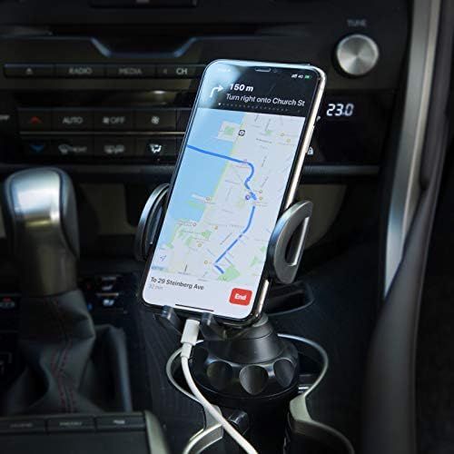  [아마존베스트]TOPGO [Upgraded] Car Cup Holder Phone Mount Adjustable Automobile Cup Holder Smart Phone Cradle Car Mount for iPhone 12 Pro Max/XR/XS/X/11/8/7 Plus/6s/Samsung S20 Ultra/Note 10/S8 Plus/S