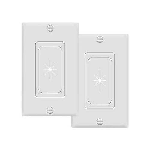  TOPGREENER Flexible Rubber Wall Grommet Insert with Decorator Wall Plate, Pass Through Plate for Low-Voltage Cables, Size 1-Gang 4.50 x 2.75, Polycarbonate Thermoplastic, TG8901-2P