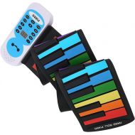 Roll Up Piano Keyboard, Flexible Portable Electronic 49?Key Hand Roll Piano for Holiday Gifts for Birthday Gifts
