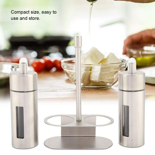  TOPINCN Olive Oil Vinegar Dispenser Kitchen Supplies Stainless Steel Leakproof Oil Pot Bottle Container Soy Sauce Vinegar Seasoning Jar