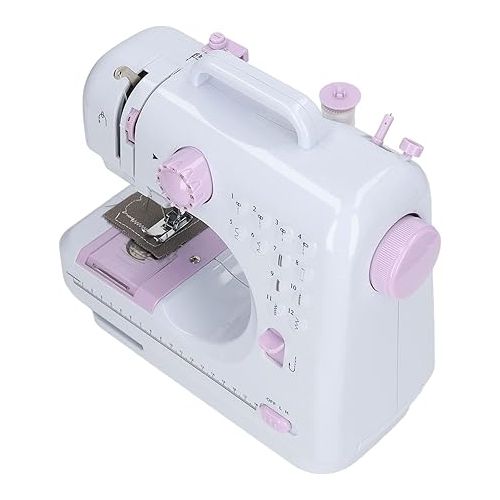  Mini Sewing Machines Portable Sewing Machine Small Sewing Machines with Sewing Kit with Seaming Function 12 Stitch Patterns (US Plug)