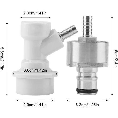  TOPINCN Carbonation Cap 304 Edelstahl Carbonator mit Fluessigkeitskugelsperre 1/4Barb Hot Homebrew Soda Wasser Carbonat Bier Soft Drinks