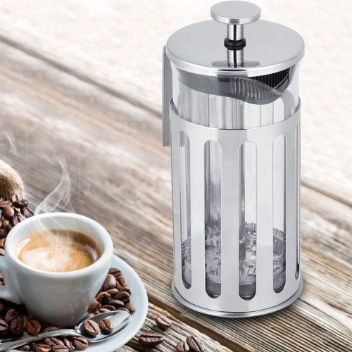  TOPINCN Coffee Pot Stainless Steel Coffee Maker Glass French Press Filter Coffee Machine Pour Espresso Coffee Pot Household Tea Maker(350ML)