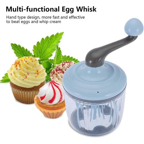  TOPINCN Manual Egg Cream Whisk Hand Type Foam Maker Milk Frother Handheld Multi-functional Eggs Beater Practical Kitchen Tool 1100mL: Kitchen & Dining