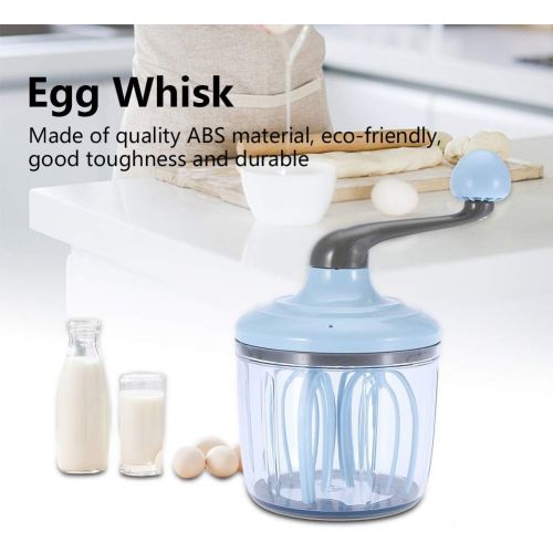  TOPINCN Manual Egg Cream Whisk Hand Type Foam Maker Milk Frother Handheld Multi-functional Eggs Beater Practical Kitchen Tool 1100mL: Kitchen & Dining