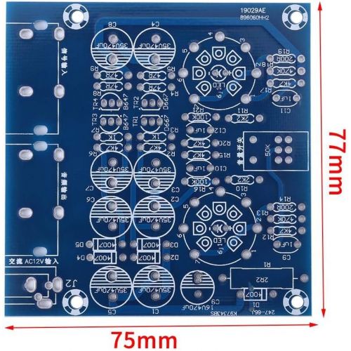  [아마존베스트]TOPINCN 6J1 Vacuum Electron Tube Valve Preamp Amplifier Board Headphone Amp Parts Preamplifier Musical Fidelity Kit AC12V 0.8A