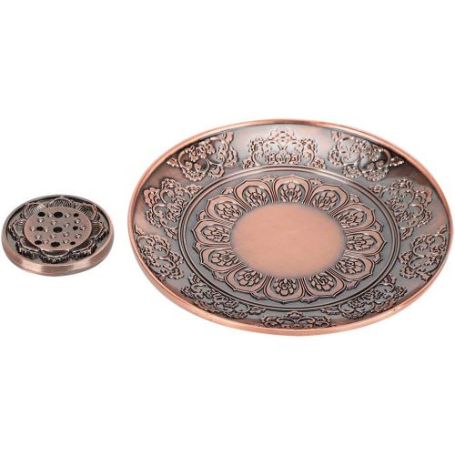  인센스스틱 TOPINCN Incense Burner Tray Antique Copper Incense Stick Holder Incense PlateCatcher Home Buddhist Temple Decor FengShui Decoration