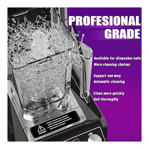  Commercial Blender 70oz 3.5 hp 5 Programmable Function,Quiet Blender with Digital Waterproof Touchpad and Quiet Sound Enclosure - 120V