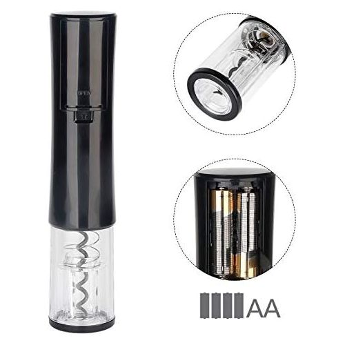  [아마존베스트]TOPKITCH Wine Opener Electric, Battery-Powered Wine Bottle Corkscrew Opener LED Light comes with Foil Cutter, Wine Saver Vacuum Pump Stopper and Aerator Pourer Gifts for Wine Lover