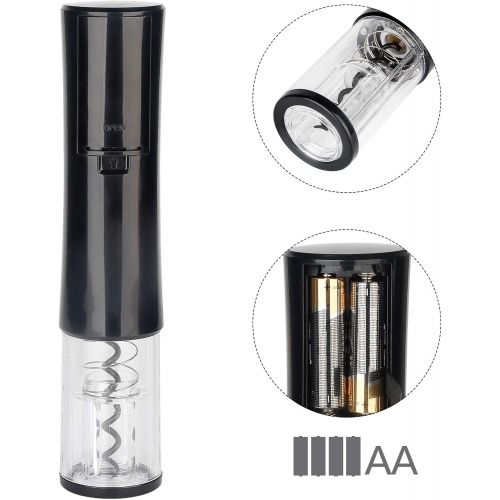  [아마존베스트]TOPKITCH Wine Opener Electric, Battery-Powered Wine Bottle Corkscrew Opener LED Light comes with Foil Cutter, Wine Saver Vacuum Pump Stopper and Aerator Pourer Gifts for Wine Lover