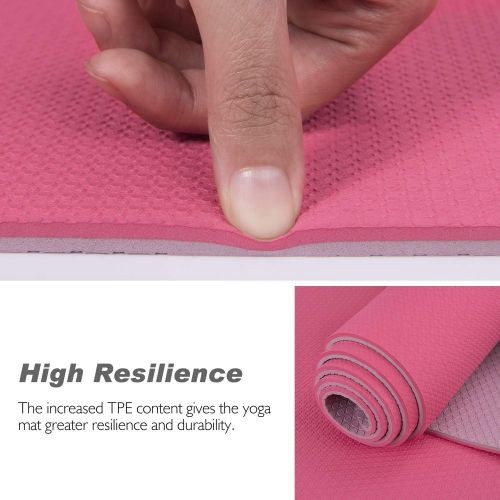  [아마존 핫딜]  [아마존핫딜]TOPLUS Yoga Mat - Upgraded Yoga Mat Eco Friendly Non-Slip Exercise & Fitness Mat with Carrying Strap, Workout Mat for All Type of Yoga, Pilates and Floor Exercises(1/4 inch-1/8 inc