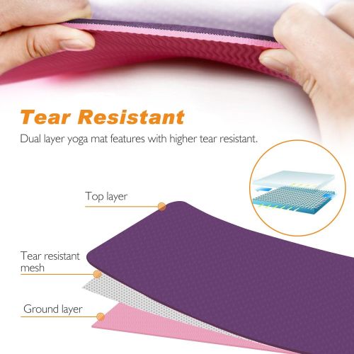  [아마존 핫딜]  [아마존핫딜]TOPLUS Yoga Mat - Classic 1/4 inch Pro Yoga Mat Eco Friendly Non Slip Fitness Exercise Mat with Carrying Strap-Workout Mat for Yoga, Pilates and Floor Exercises