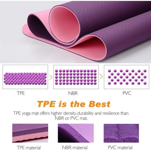  [아마존 핫딜]  [아마존핫딜]TOPLUS Yoga Mat - Classic 1/4 inch Pro Yoga Mat Eco Friendly Non Slip Fitness Exercise Mat with Carrying Strap-Workout Mat for Yoga, Pilates and Floor Exercises