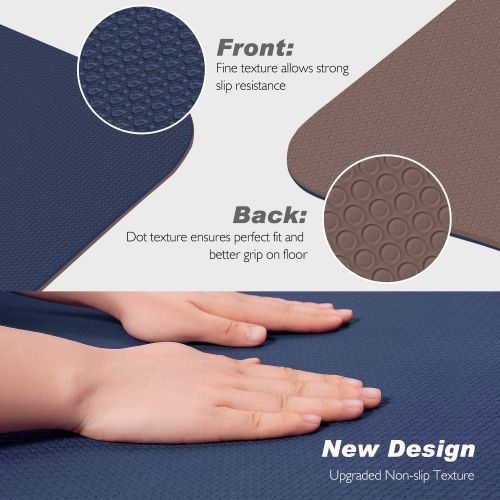  [아마존 핫딜]  [아마존핫딜]TOPLUS Yoga Mat, Non-Slip Yoga Mat Eco Friendly Exercise & Workout Mat with Carrying Strap - for Yoga, Pilates and Floor Exercises(1/4 inch-1/8 inch)